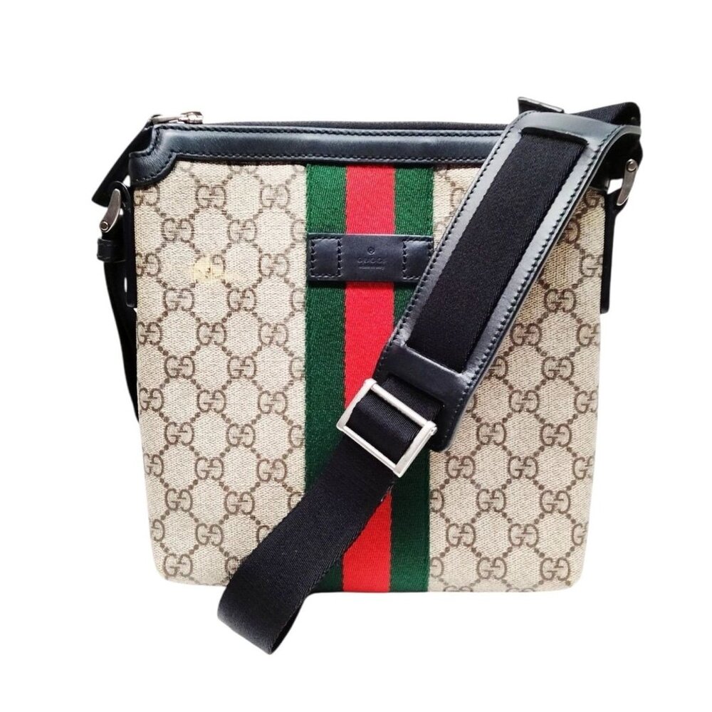 Gucci GG Supreme Web Crossbody Messenger Bag
